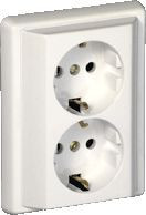 50331 CBR - TOMADA DUPLA SCHUKO MONOBLOCO BRANCA EFAPEL 5603011030001