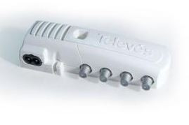 5525 -8424450055250 TELEVES - Amplificador Apartamento CATV 2s+TV "F" G.18/12dB Vs.106dBµV (Retorno Passivo c/Ecualizador)