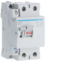 SA280 - Interruptor bipolar 2x80A 2,5M HAGER EAN:3250615512802