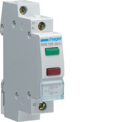 SVN126 - Sinalizador duplo LED encarnado/verde HAGER EAN:3250615721709