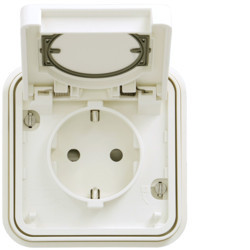 WNE160B - cubyko e - Tomada Schuko, branco HAGER EAN:3250617173605