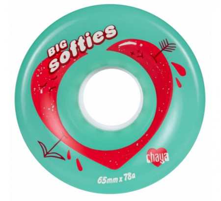 Chaya Big Softies 65mm/78A Clear Teal, 4-Pack