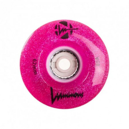 Luminous Quad Led Wheels - Glitter Pink - 62mm/85a, 4-Pack