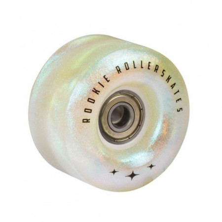 Rookie Quad Wheels LED Flash Abec 7 58x32/85A White Glitter (Pack 4un)