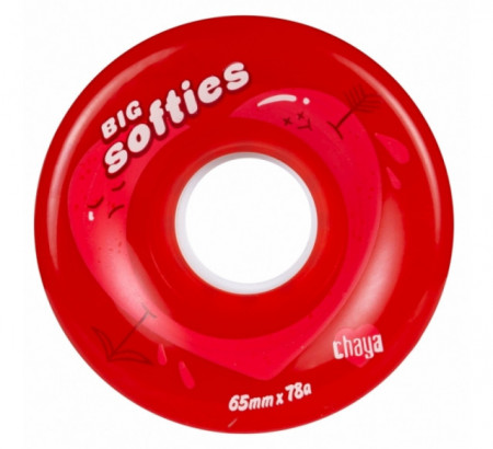 Chaya Big Softies 65mm/78A Clear Red, 4-Pack