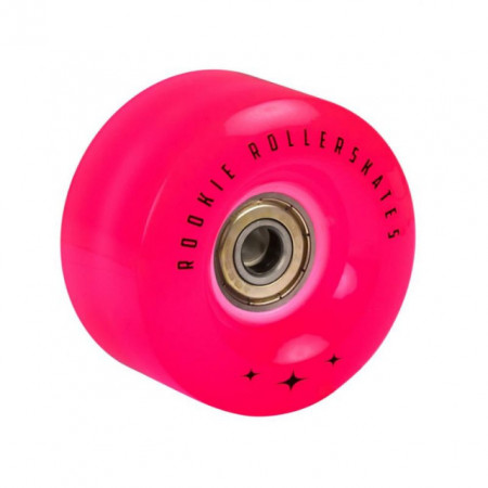 Rookie Quad Wheels LED Flash Abec 7 58x32/85A Clear Pink (Pack 4un)