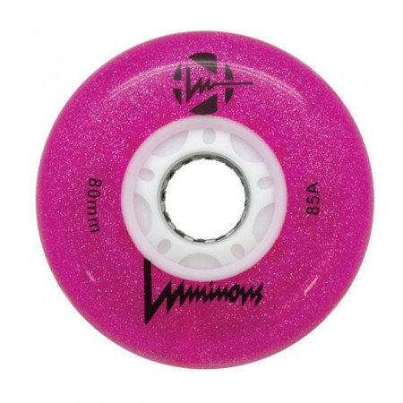 LUMINOUS WHEEL 80mm/85A Pink Glitter (4-Pack)
