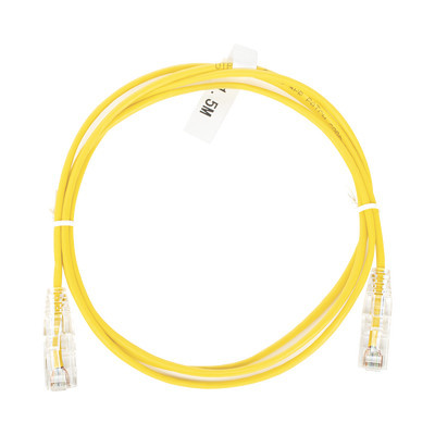 LINKEDPRO - LP-UT6-150-YE-28 - Cable de Parcheo Slim UTP Cat6 - 1.5 m Amarillo Diámetro Reducido (28 AWG)