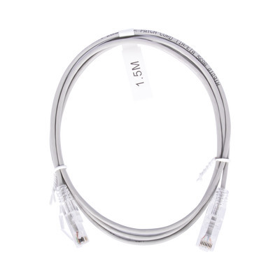 LINKEDPRO - LP-UT6-150-GY28 - Cable de Parcheo Slim UTP Cat6 - 1.5 m Gris Diámetro Reducido (28 AWG)