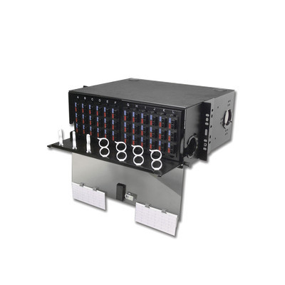 SIEMON - RIC3-72-01 - Panel de Conexión de Fibra Óptica (RIC3) Para Rack de 19in Acepta 12 Placas Quick Pack Hasta 288 Fibras 4 UR