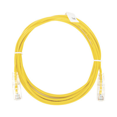 LINKEDPRO - LP-UT6-300-YE-28 - Cable de Parcheo Slim UTP Cat6 - 3 m Amarillo Diámetro Reducido (28 AWG)