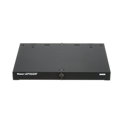 PANDUIT - FRME1 - Panel de Distribución de Fibra Óptica Acepta 3 Placas FAP o FMP Bandeja Deslizable e Inclinable Hacia Abajo Hasta 72 Fibras Color Negro 1UR