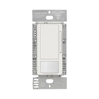 LUTRON ELECTRONICS - MSZ101WH - Apagado y sensor de movimiento recomendable para baños oficinas privadas etc. 2AMP