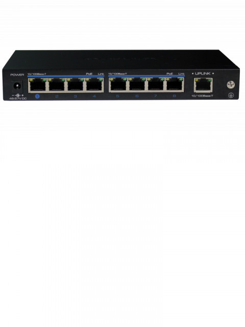 UTEPO UTP3-SW08-TP120 UTEPO UTP3SW08TP120 - Switch PoE / No administrable / 8 Puertos PoE fast ethernet / 1 Puerto fast ethernet / 802.3af&AT / Modo CCTV / PoE 120 Watts