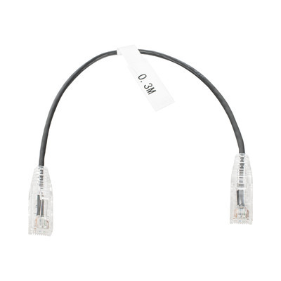 LINKEDPRO - LP-UT6-030-BK-28 - Cable de Parcheo Slim UTP Cat6 - 30 cm Negro Diámetro Reducido (28 AWG)