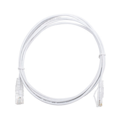 LINKEDPRO - LP-UT6-200-WH28 - Cable de Parcheo Slim UTP Cat6 - 2 m Blanco Diámetro Reducido (28 AWG)