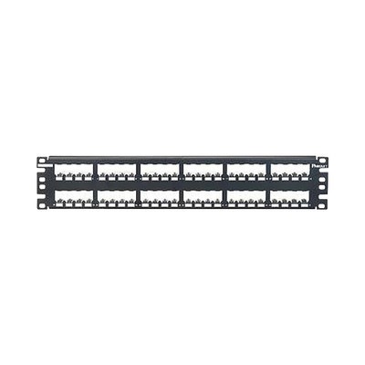 PANDUIT - CP48BLY - Panel de Parcheo Modular Mini-Com (Sin Conectores) Plano Totalmente Blindado de 48 puertos 2UR