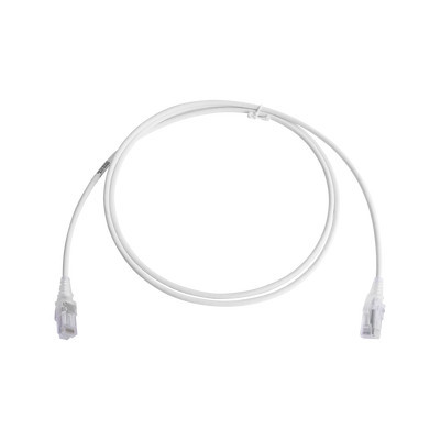 SIEMON - MC6-05-02-28B - Patch Cord MC6 Modular Cat6 UTP CM/LS0H 5ft Color Blanco Diámetro Reducido (28AWG) Versión Bulk (Sin Empaque Individual)