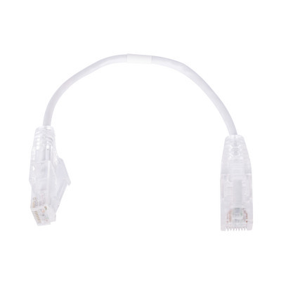LINKEDPRO - LP-UT6-020-WH28 - Cable de Parcheo Slim UTP Cat6 - 20 cm Blanco Diámetro Reducido (28 AWG)