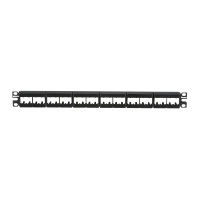 PANDUIT - CPP24WBLY - Panel de Parcheo Modular Mini-Com (Sin Conectores) Plano Sin Blindaje de 24 puertos 1UR