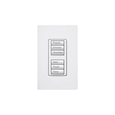LUTRON ELECTRONICS - RRDW3BDWH - Botonera con 6 botones 3 para switch on/off y 3 para atenuadores (dimmer).