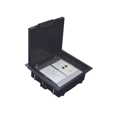THORSMAN - TH-CP-2M - Caja de piso para dos módulos universales (Socket M2) para alimentación eléctrica y redes de datos (11000-33401) No incluye faceplates