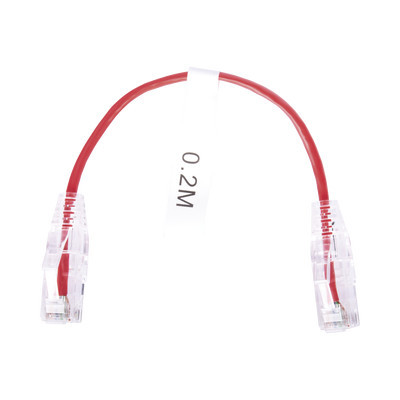 LINKEDPRO - LP-UT6-020-RD28 - Cable de Parcheo Slim UTP Cat6 - 20 cm Rojo Diámetro Reducido (28 AWG)