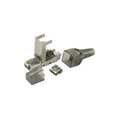 LINKEDPRO - LPKJ6A17S - Plug modular RJ45 Blindado Categoría 6A -Sin herramienta para terminación en campo