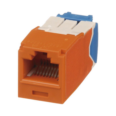 PANDUIT - CJ6X88TGOR - Conector Jack RJ45 Estilo TG Mini-Com Categoría 6A de 8 posiciones y 8 cables Color Naranja