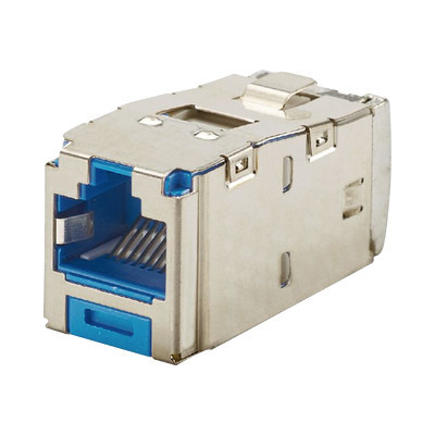 PANDUIT - CJS6X88TGBUY - Conector Jack RJ45 Blindado Estilo TG Mini-Com Categoría 6A de 8 posiciones y 8 cables Color Azul