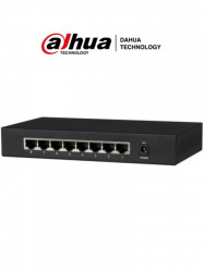 DAHUA DRD6100001 DAHUA PFS3008-8GT - Switch Gigabit de 8 Puertos No Administrable/ Capa 2/ 10/100/1000 Base-T/ Carcasa Metalica/ Switching 16G/ Tasa de Reenvio de Paquetes 11.9 Mbps/ Memoria Bufer de Paquetes 1.5Mb/ Con Proteccion de Descargas/