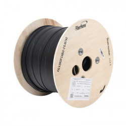 LINKEDPRO BY FIBERHOME - IC-FIG8A2-2C - Carrete de 1 km de Fibra Óptica Aérea Mini Figura 8 G.657A2 tipo Drop Monomodo de 2 Hilos Color Negro
