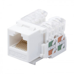 LINKEDPRO - LP-KJ-601-WH - Módulo Jack Keystone Cat6 con terminación 110 (Punchdown) para faceplate - Color Blanco
