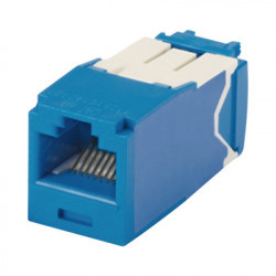 PANDUIT - CJ6X88TGBU - Conector Jack RJ45 Estilo TG Mini-Com Categoría 6A de 8 posiciones y 8 cables Color Azul