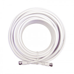 WilsonPRO / weBoost 950-620 Jumper Coaxial con Cable Tipo RG-6 en Color Blanco de 6.09 Metros de Longitud y Conectores F Macho en Ambos Extremos. 75 Ohm de Impedancia.
