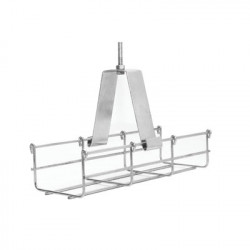 CHAROFIL - MG-51-140EZ - Suspensión conjunto 100 mm para montar la charola desde el techo con acabado Electro Zinc para varilla de 1/4 5/16 y 3/8