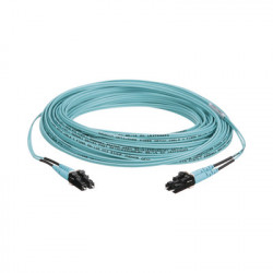 PANDUIT FX2ERLNLNSNM015 Jumper de Fibra Optica Multimodo 50/125 OM3 LC-LC Duplex OFNR (Riser) Color Aqua 15 Metros