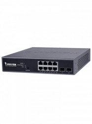 VIVOTEK VIV096006 VIVOTEK AWGEV104B130 - Switch Gigabit PoE 8 puertos GE / 2 Puertos GE SFP / 130W Totales / WEB Smart / 30W Por puerto / VIVOCAM/ Ciberseguridad