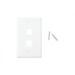 LINKEDPRO - LP-FP-17 - Placa de pared de 2 puertos Keystone Color Blanco