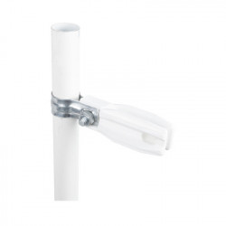 SFIRE SFABRAZADERA1PW Aislador de paso o esquina de color Blanco con abrazadera incluida de 1 Pulgada para uso en poste cerco electrico
