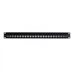 SIEMON - Z6AS-PNL-24K - Patch Panel Z-MAX Categoria 6A Blindado de 24 puertos Plano 1UR