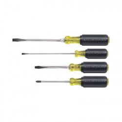 KLEIN TOOLS 85105 Juego de desarmadores de punta ranurada y Phillips de 4 piezas.
