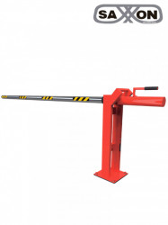SAXXON SYS3470001 SAXXON EH50L - Barrera manual para control de acceso vehicular / 5 Metros / Brazo de aluminio / REFLEJANTES / Color Rojo