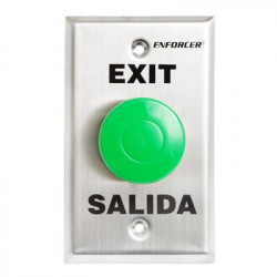 SECO-LARM USA INC SD-7201-GCPE1 Boton tipo hongo en color verde normalmente abierto y cerrado