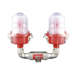 TWR OL2-VLED2-IR Lampara de Obstruccion Roja Luz Fija Tipo L-810 de Doble LED (120 - 240 Vca).