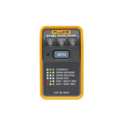 FLUKE ST120 Probador de Tomacorriente Electrico Estandar o GFCI Con LEDs de Alto Brillo y Grafico Incluido Para Verificar Rapida y Facilmente el Cableado