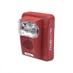HOCHIKI HEC3-24WR Sirena/Estrobo Color Rojo 24 VCD 100dB Intensidad Luminosa Seleccionable