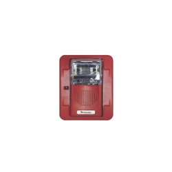 HOCHIKI HES3-24PWR Lampara Estroboscopica de Montaje en Pared 24 Vcd 15/30/60/75/110 Candelas sin Letras Color Rojo
