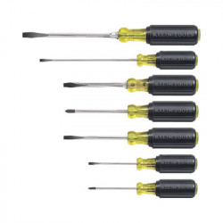 KLEIN TOOLS 85076 Juego de desarmadores de punta ranurada y Phillips de 7 piezas.