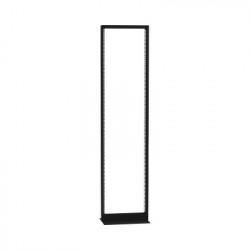 LINKEDPRO EI-RL-5545-DR Rack de 2 Postes (Doble Perforacion) Estandar 19" 45 Unidades Fabricado en Acero Base "L" para Anclar a Piso.